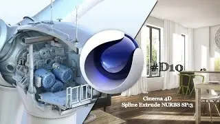 Cinema 4D Splıne Text & Extrude NURBS SP:3 #D10