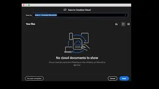 TURN OFF Save to Creative Cloud and Get Back SAVE AS In Adobe Photoshop!