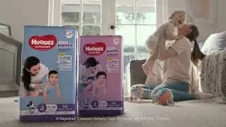 Huggies Nappy Pants with SlimFLEX Absorbent core.  Now 25% less bulky!
