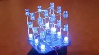 DIY PicoMiniCube 3x3x3 LED Cube electronic soldering kit for $25 tutorial included