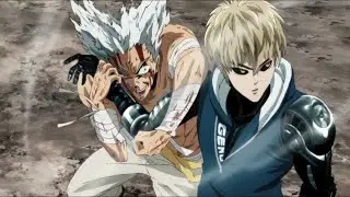 Гароу против Геноса. Garou vs Genos. One Punch Man