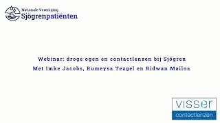 Webinar droge ogen en contactlenzen bij Sjögren