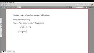 Square roots of perfect squares with signs