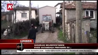 Susurluk Belediyesi’nden Evsiz Vatandaşa Prefabrik Ev…