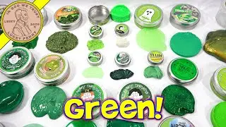 The MOST Hugest Green Crazy Aaron's Thinking Putty The NEW!  -Dino Scales - Avocado & Ghost Chaser