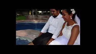 UN DETALLE DE  UNA  BONITA SESION DE BODA