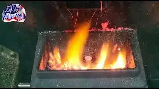 Pellet Stove Burning Wood Pellets