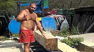 Как распилить на пилораме бревно на 25 досток ❓⛔️