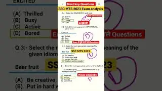 SSC MTS 2023 🔥Exam मे पूछें जाने वाले Questions 😃English 🎯