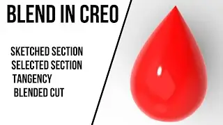 BLEND IN CREO || CREO MODELLING TUTORIALS