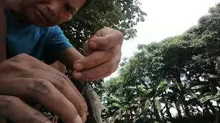 di ajak mancing sama anak di sungai Deket rumah