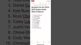 My picks for the 2024 NCS Quaker State 400 at Atlanta