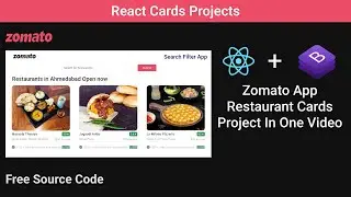 Zomato App Restaurant Cards & Search filter With React Js In One Video 
