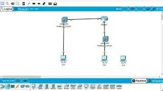 Cisco Packet Tracer  Networking Cisco router with  switches and  computers Static IP Configuration.