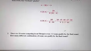 Combinations - Evaluate/Calculate Combinations - Order Does NOT Matter