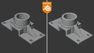 Blender Practice – Modeling a Mechanical Support Part