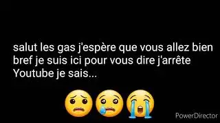 J'arrête Youtube...😞
