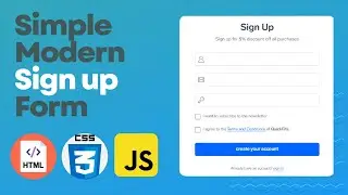 Simple Signup Form - HTML , CSS and JavaScript