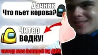 Самое угарное видео по Амонг АС | Дачник | Самый тупой читер в Among Us