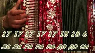 О,смереко, видеоразбор(с нотами и цифрами) на гармони.