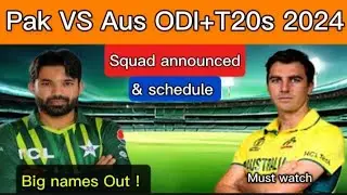 PAK vs AUS 2024 T20 and ODI squad and schedule | ‎@ASWorld10