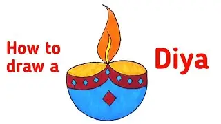 How to Draw a Diya | Diwali Drawing | Drawing for Kids