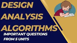 DAA Important questions for Final Examination