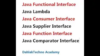 Functional Interface- and Lambda  (Consumer ,Supplier ,Function , Comparator ) Functional Interface