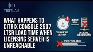 What happens with the Citrix console loading time when the Licensing server is not reachable