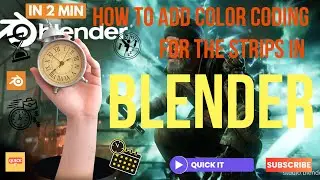 How To Add Color Coding For The Strips In BLENDER?