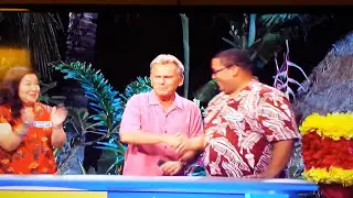 Guy solves Wheel of Fortune puzzle with one letter.