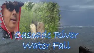 Cascade River Entering Lake Superior In Minnesota