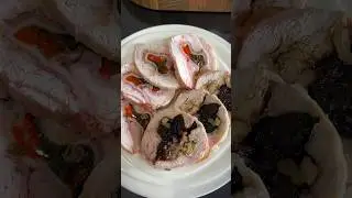 Chicken roll with two types of filling! 