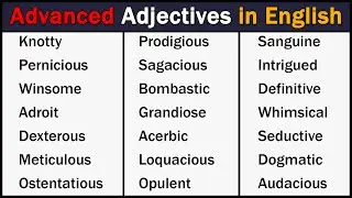 Advanced Adjectives in English | Level Up Your English Vocabulary