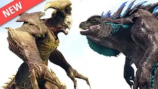 ALL-FATHER vs. GOJIRAN/TITANO/LEATHERBACK and More | ARK Dino Battle