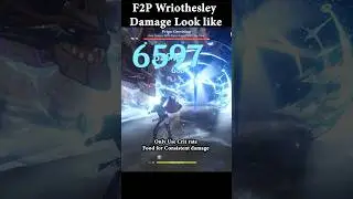 F2P Wriothesley  Raw Damage Look like !!! #genshinimpact #wriothesley #fontaine