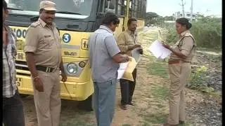 RTA RAIDS SCHOOL BUSES IN MAHABUB NAGAR