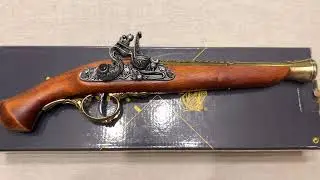 Пистоль кремневый Германия XVIII в. латунь, Flintlock pistol, Germany XVIII C, Denix 1260/L