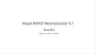 VISUAL NAND RECONSTRUCTOR 6.1
