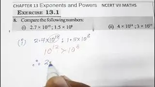 Q.NO.8 (i),(ii),EXERCISE 11.1,CHAPTER 11 ,EXPONENTS AND POWERS, CLASS VII , NCERT, MATHS