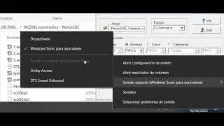 WE2002 sound editor WarlockDC Funcionando en WINDOWS 10