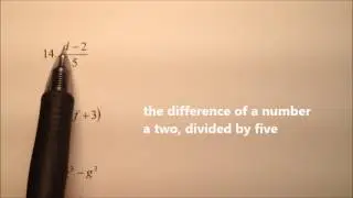 Writing Algebraic Expressions as Verbal Phrases (Examples)