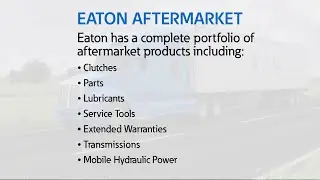 Eaton’s Commercial Vehicle Aftermarket Portfolio: A Complete Portfolio