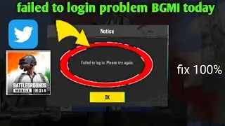 failed to login please try again BGMI l bgmi failed to login l BGMI failed to login problem today