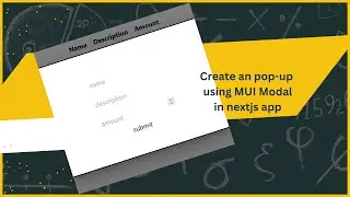 Create form in pop-up dialog box using MUI 