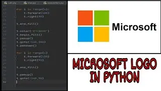MICROSOFT LOGO IN PYTHON  | HOW TO CREATE  MICROSOFT LOGO IN TURTLE IN PYTHON | 