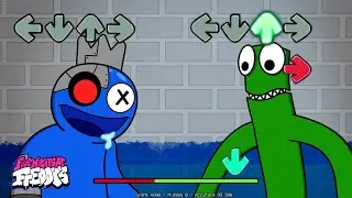 Friday Night Funkin' BLUE VS GREEN (Roblox Rainbow Friends Chapter 1) BLUE's DARK SECRET...