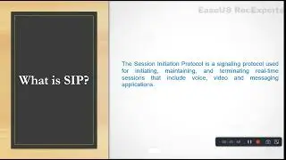 SIP - Session Initiation Protocol
