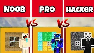 ¡Minecraft  Búnker BUILD CHALLENGE NOOB vs PRO vs HACKER!