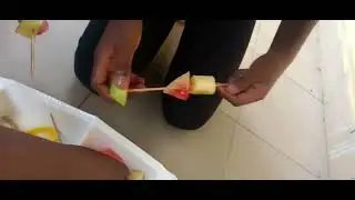 Food lovers// my fruit kebab with yogurt...